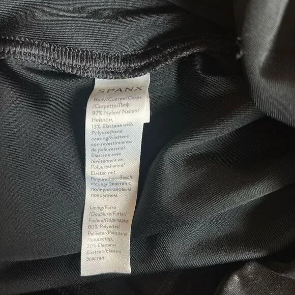 Spanx Faux Leather Black Leggings S/P - Picture 7 of 8